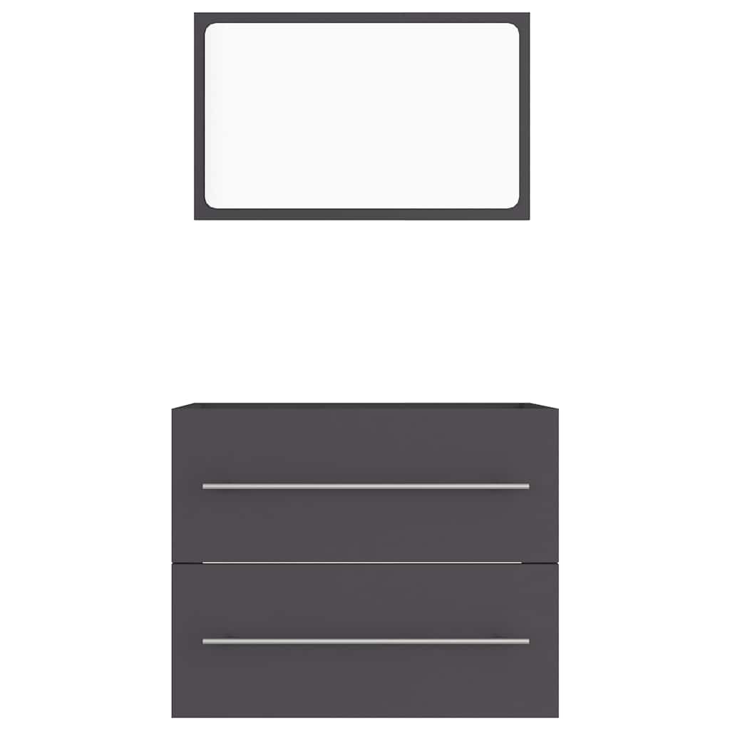 2 Piece Bathroom Furniture Set Engineered Wood