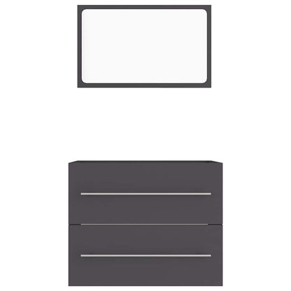 2 Piece Bathroom Furniture Set Engineered Wood