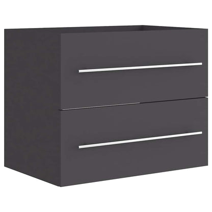 2 Piece Bathroom Furniture Set Engineered Wood