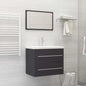 2 Piece Bathroom Furniture Set Engineered Wood