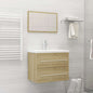2 Piece Bathroom Furniture Set Engineered Wood