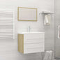 2 Piece Bathroom Furniture Set Engineered Wood