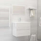 2 Piece Bathroom Furniture Set Engineered Wood