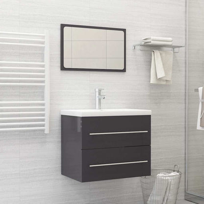 2 Piece Bathroom Furniture Set Engineered Wood