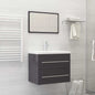 2 Piece Bathroom Furniture Set Engineered Wood