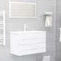 2 Piece Bathroom Furniture Set Engineered Wood