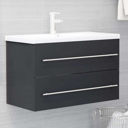 2 Piece Bathroom Furniture Set Engineered Wood