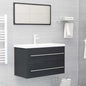 2 Piece Bathroom Furniture Set Engineered Wood