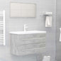 2 Piece Bathroom Furniture Set Engineered Wood