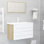 2 Piece Bathroom Furniture Set Engineered Wood