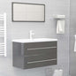 2 Piece Bathroom Furniture Set Engineered Wood
