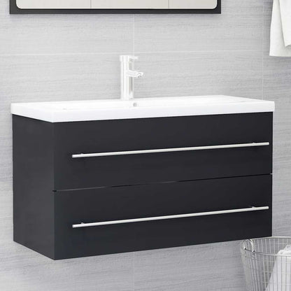 2 Piece Bathroom Furniture Set Engineered Wood
