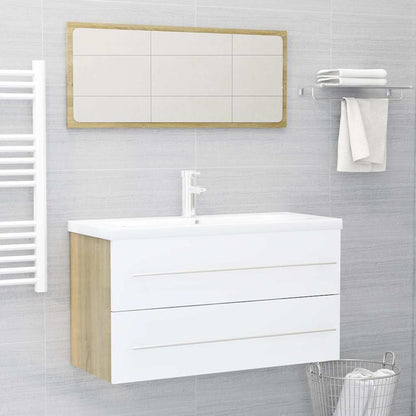 2 Piece Bathroom Furniture Set Engineered Wood
