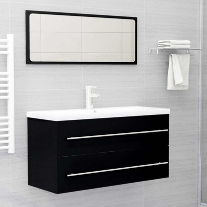 2 Piece Bathroom Furniture Set Engineered Wood