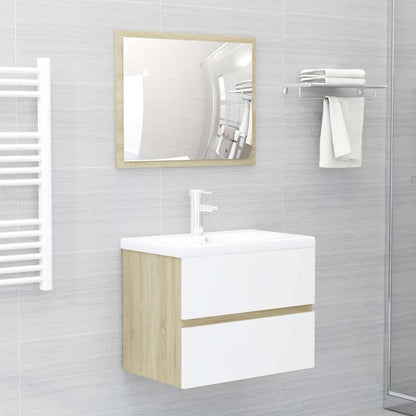 2 Piece Bathroom Furniture Set Engineered Wood