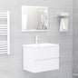 2 Piece Bathroom Furniture Set Engineered Wood