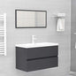 2 Piece Bathroom Furniture Set Engineered Wood