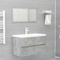 2 Piece Bathroom Furniture Set Engineered Wood