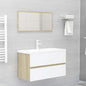 2 Piece Bathroom Furniture Set Engineered Wood