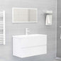 2 Piece Bathroom Furniture Set Engineered Wood