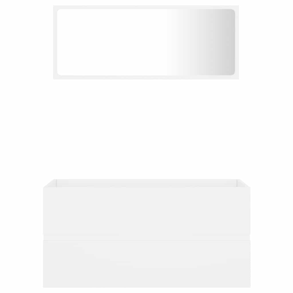 2 Piece Bathroom Furniture Set Engineered Wood