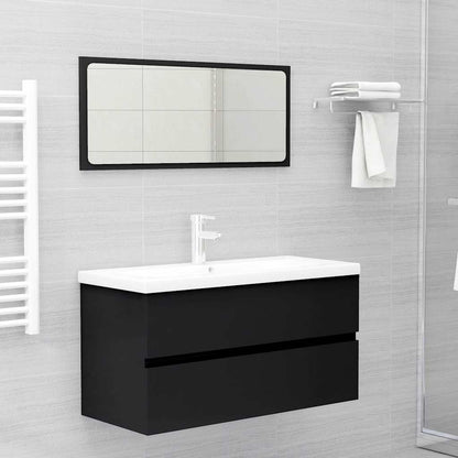 2 Piece Bathroom Furniture Set Engineered Wood