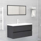2 Piece Bathroom Furniture Set Engineered Wood