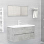 2 Piece Bathroom Furniture Set Engineered Wood