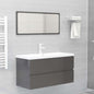 2 Piece Bathroom Furniture Set Engineered Wood
