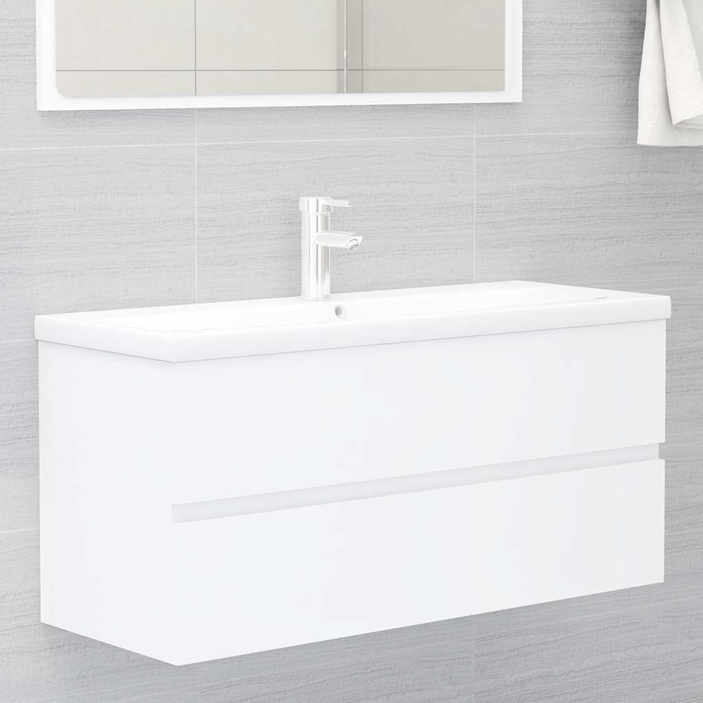 2 Piece Bathroom Furniture Set Engineered Wood