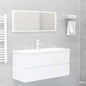 2 Piece Bathroom Furniture Set Engineered Wood
