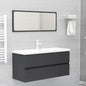 2 Piece Bathroom Furniture Set Engineered Wood
