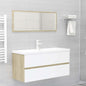 2 Piece Bathroom Furniture Set Engineered Wood