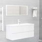 2 Piece Bathroom Furniture Set Engineered Wood