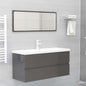 2 Piece Bathroom Furniture Set Engineered Wood