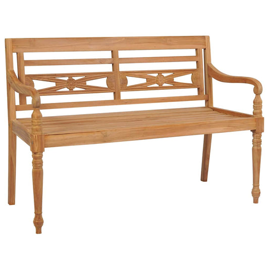 Batavia Bench With Cushion Solid Teak Wood