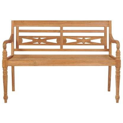Batavia Bench With Cushion Solid Teak Wood