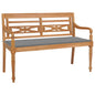 Batavia Bench With Cushion Solid Teak Wood