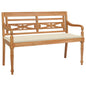 Batavia Bench With Cushion Solid Teak Wood