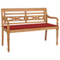 Batavia Bench With Cushion Solid Teak Wood