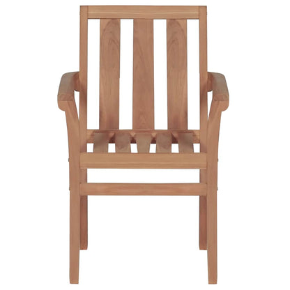 Garden Chairs 2 Pcs With Cushions Solid Teak Wood