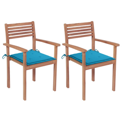 Garden Chairs 4 Pcs With Cushions Solid Teak Wood