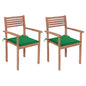 Garden Chairs 4 Pcs With Cushions Solid Teak Wood