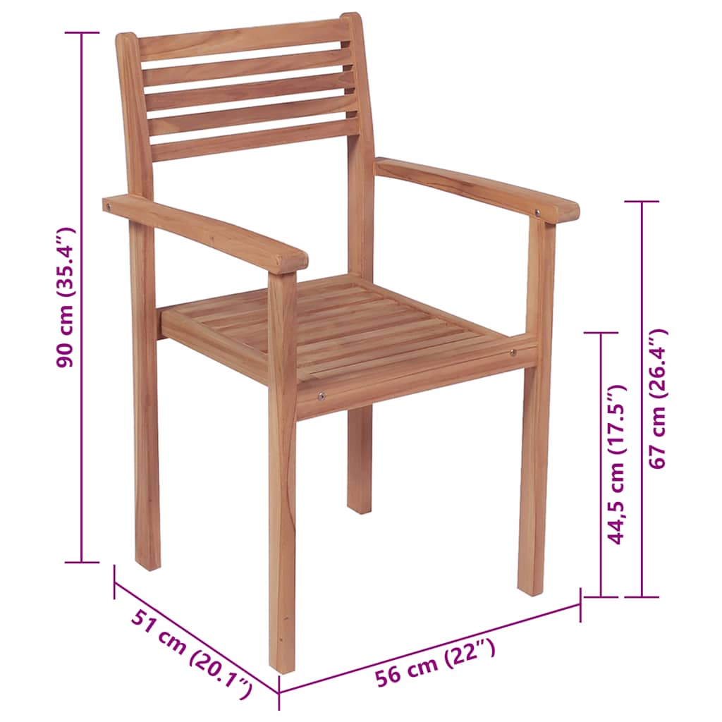 Garden Chairs 4 Pcs With Cushions Solid Teak Wood