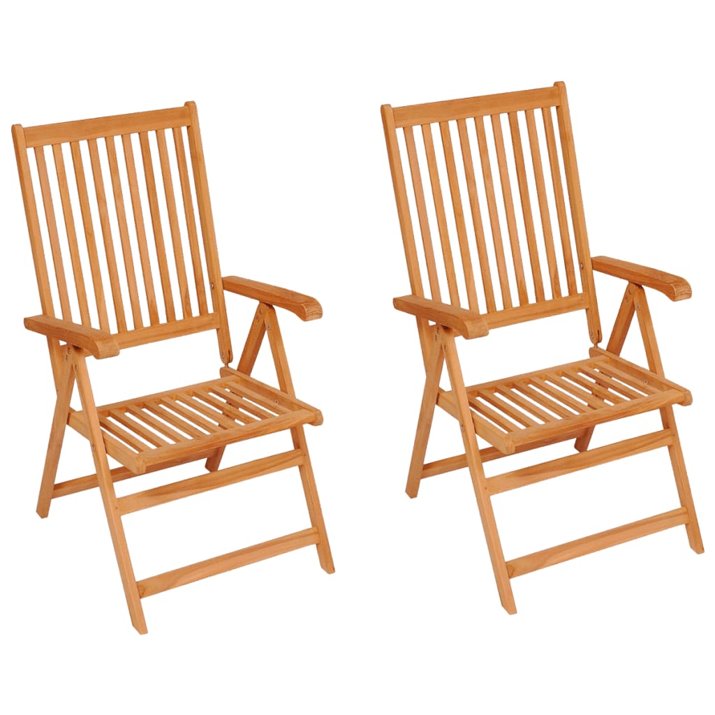 Garden Chairs 2 Pcs With Cushions Solid Teak Wood