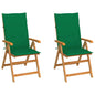 Garden Chairs 2 Pcs With Cushions Solid Teak Wood