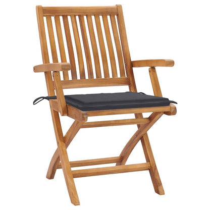 Garden Chairs 2 Pcs With Cushions Solid Teak Wood