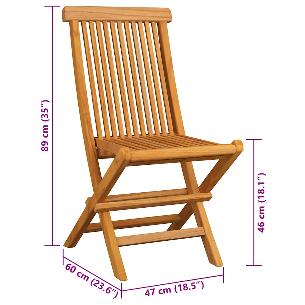 Garden Chairs With Cushions 2 Pcs Solid Teak Wood
