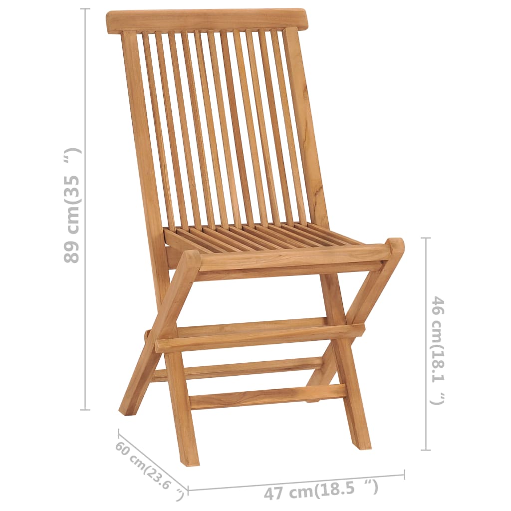 Garden Chairs With Cushions 2 Pcs Solid Teak Wood
