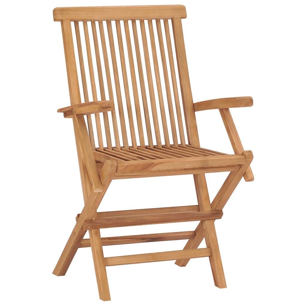Garden Chairs With Cushions 2 Pcs Solid Teak Wood